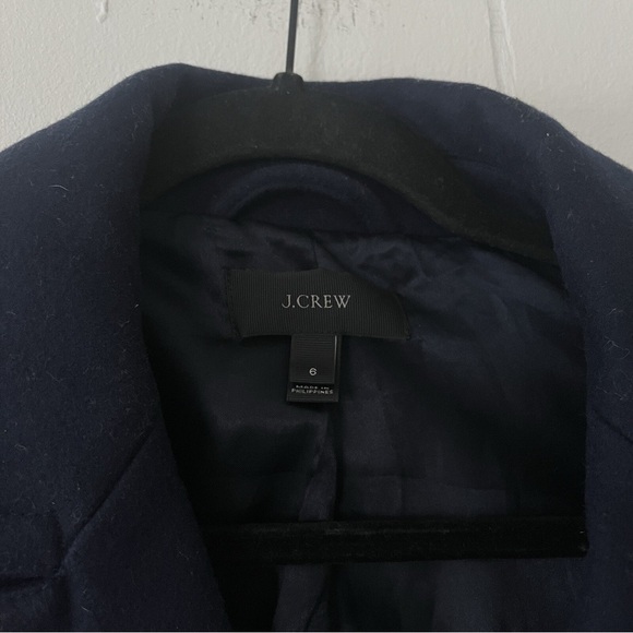 J. Crew Navy Pea Coat with Gold Accents - Picture 2 of 5